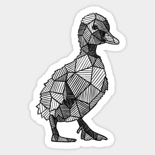 Sketchy Geometric Duckling Sticker